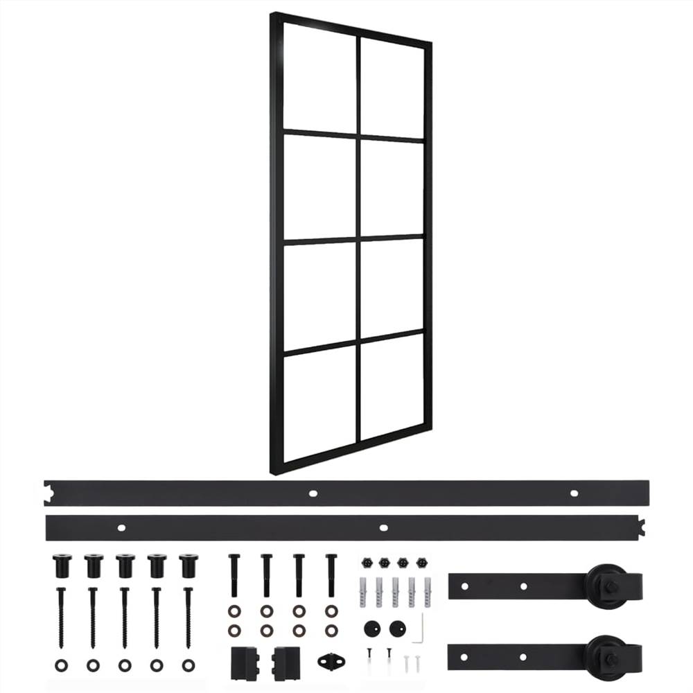 

Sliding Door Aluminium and ESG Glass with Hardware 76x205cm