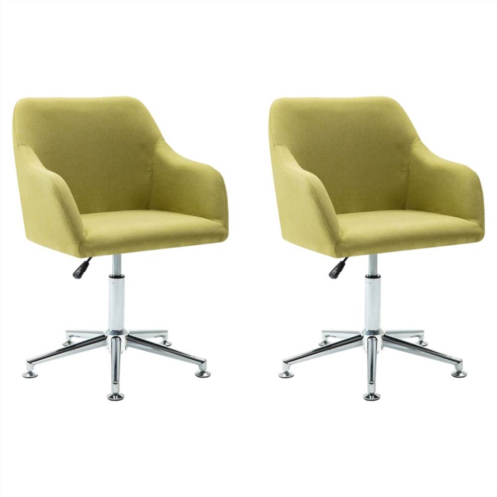 

Swivel Dining Chairs 2 pcs Green Fabric