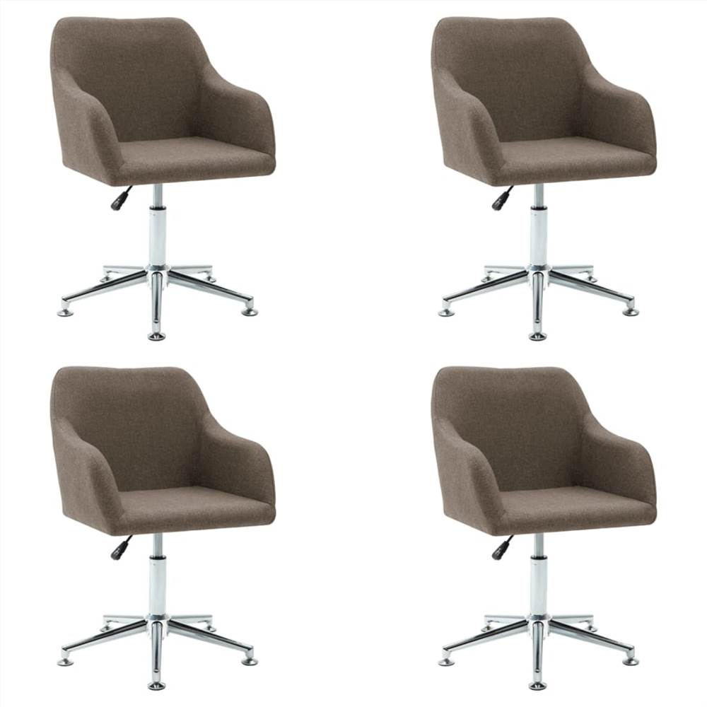 

Swivel Dining Chairs 4 pcs Taupe Fabric