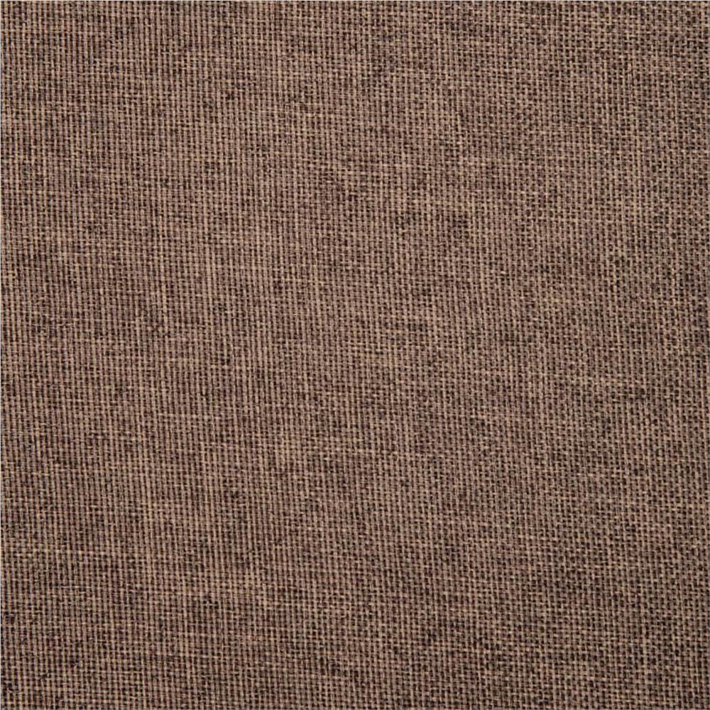 Swivel Office Chair Brown Fabric