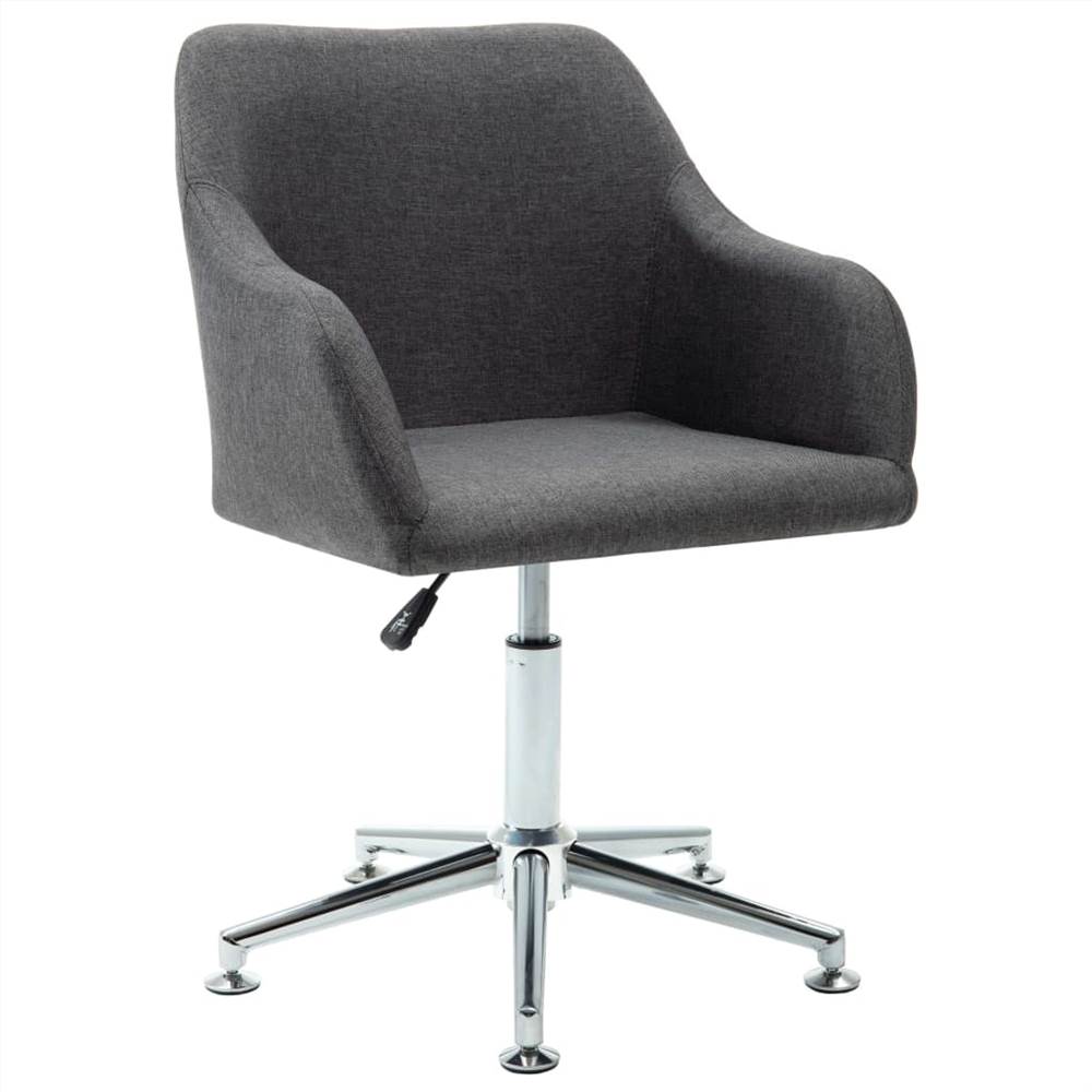 

Swivel Office Chair Dark Grey Fabric