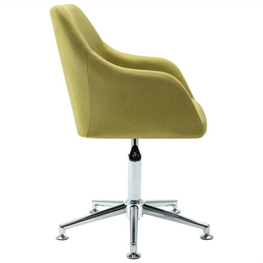 Swivel Office Chair Green Fabric