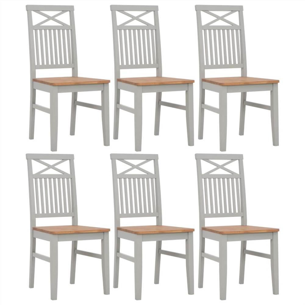 7 Piece Dining Set Solid Oak Wood