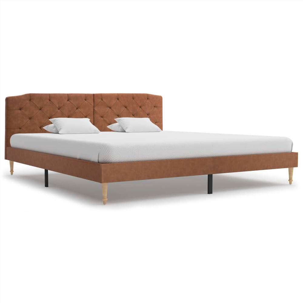 

Bed Frame Brown Fabric 180x200 cm 6FT Super King