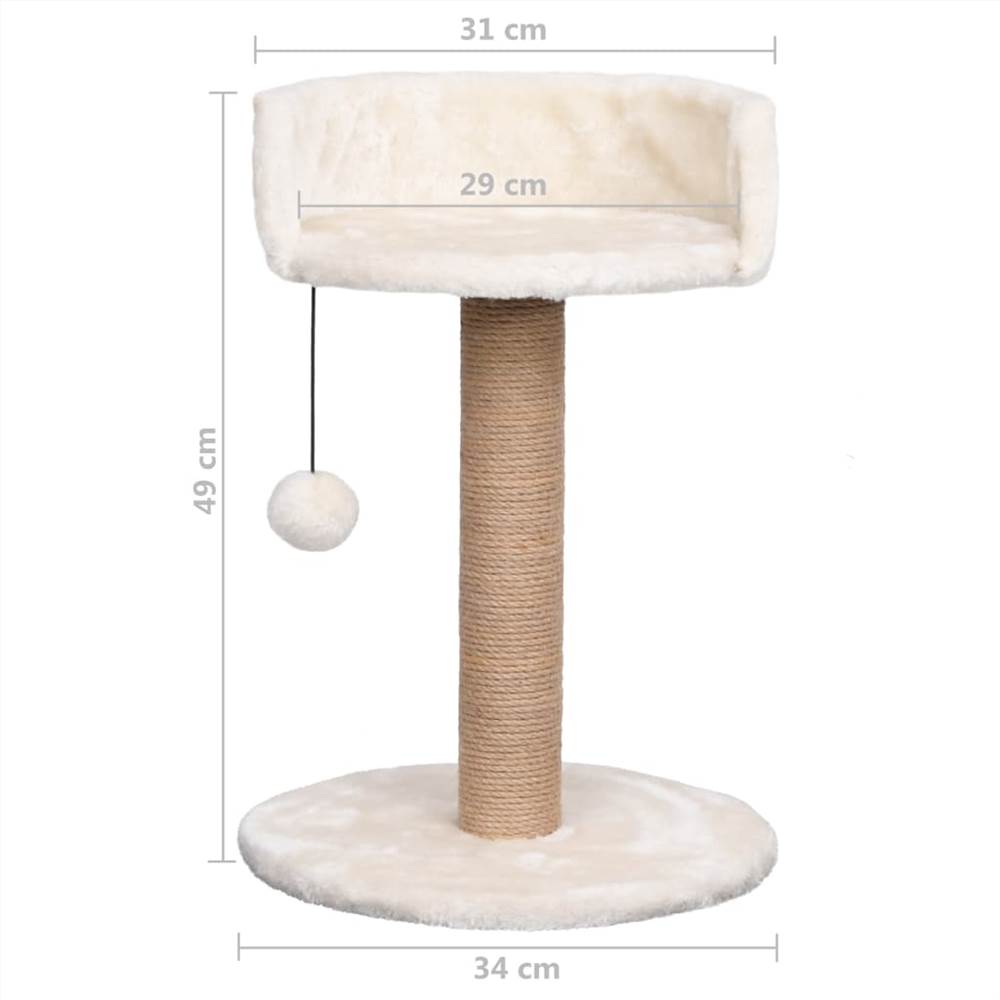 Cat Tree with Scratching Post 49 cm Seagrass