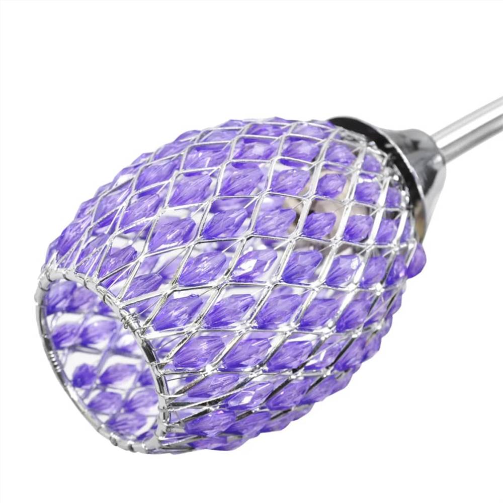 Ceiling Lamp with Purple Acrylic Crystal Shades