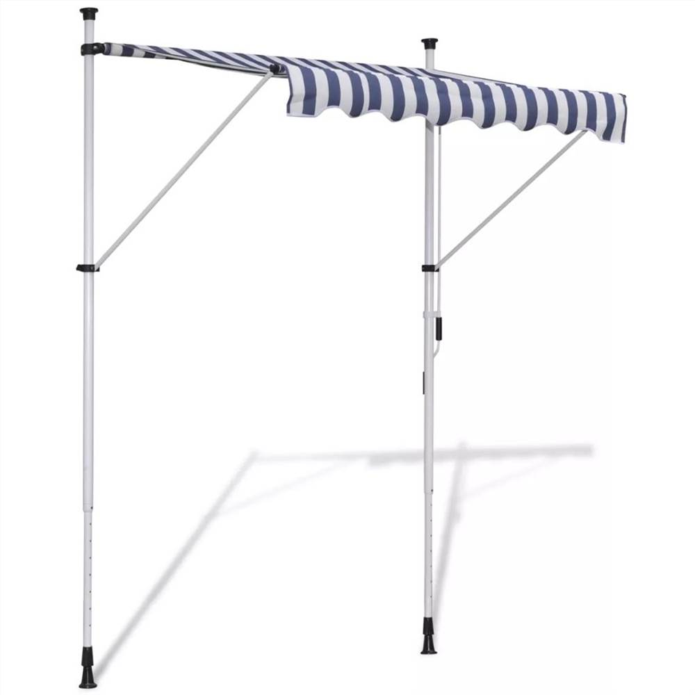 

Retractable Awning 200 cm Manually-operated Blue/White