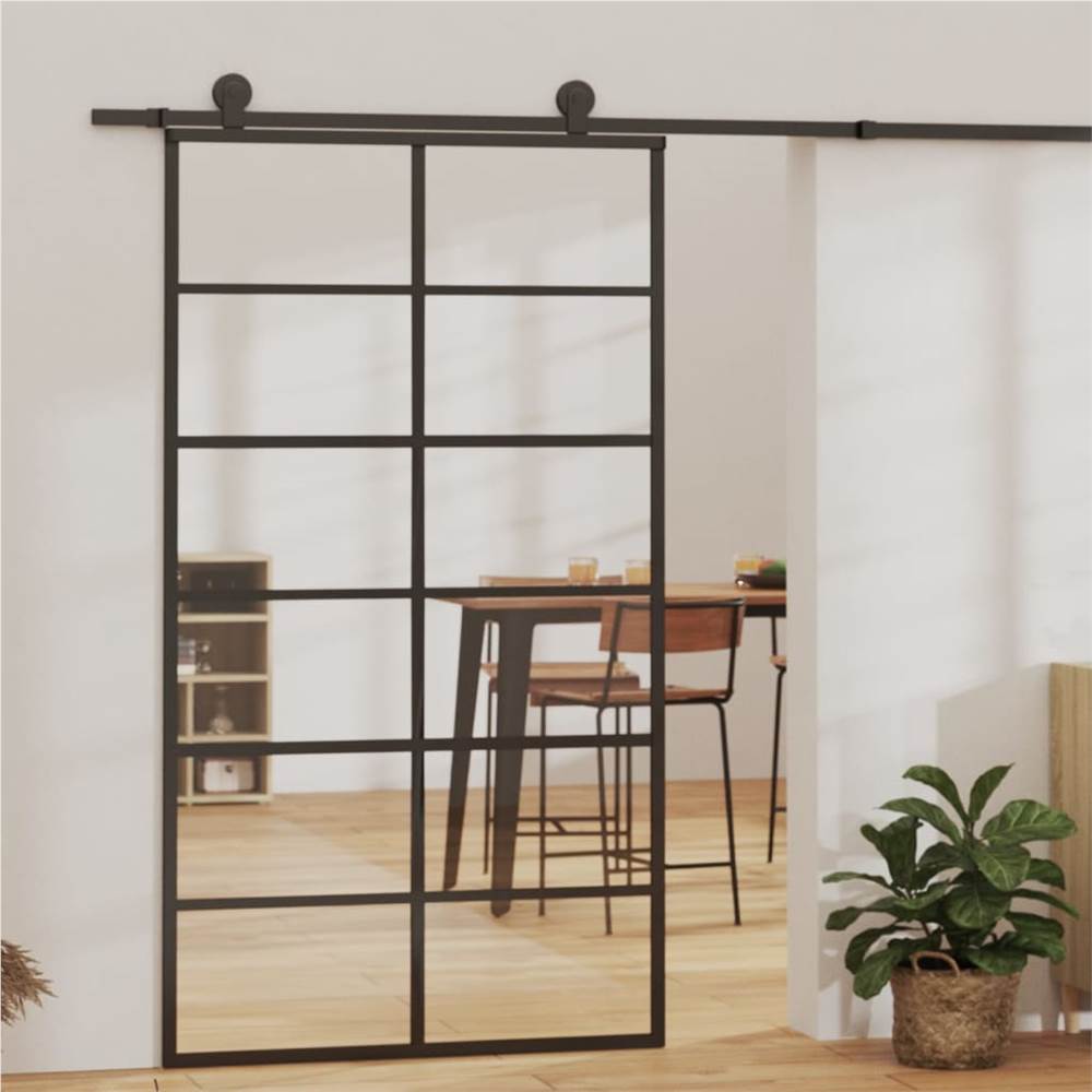 

Sliding Door with Hardware Set ESG Glass&Aluminium 102x205 cm