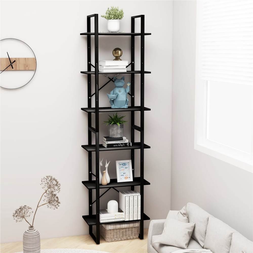 Storage Shelves 2 pcs Black 60x30x210 cm Chipboard