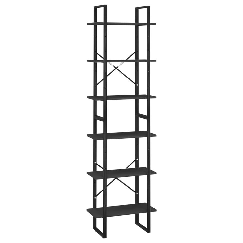 Storage Shelves 2 pcs Black 60x30x210 cm Chipboard