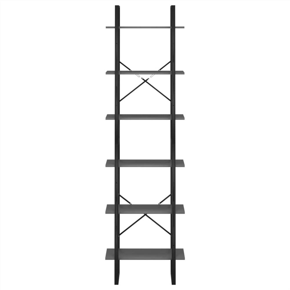 Storage Shelves 2 pcs Grey 60x30x210 cm Chipboard