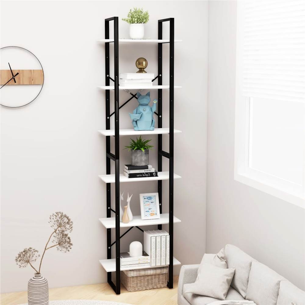 Storage Shelves 2 pcs White 60x30x210 cm Chipboard