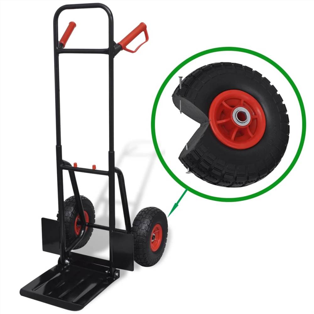 

Telescoping Metal Trolley Black and Red