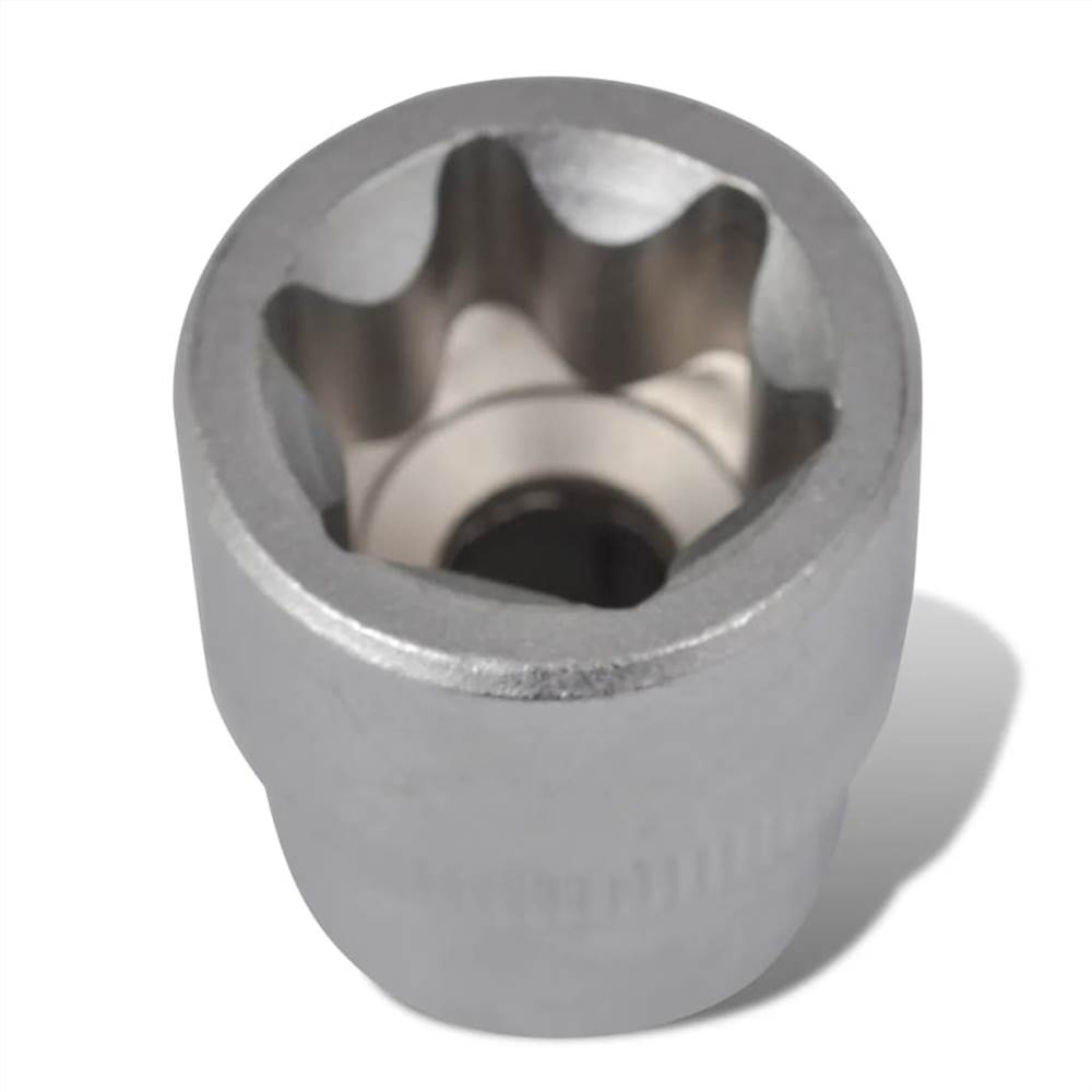 Torx Star Socket Set 12 pcs with Clip Strip