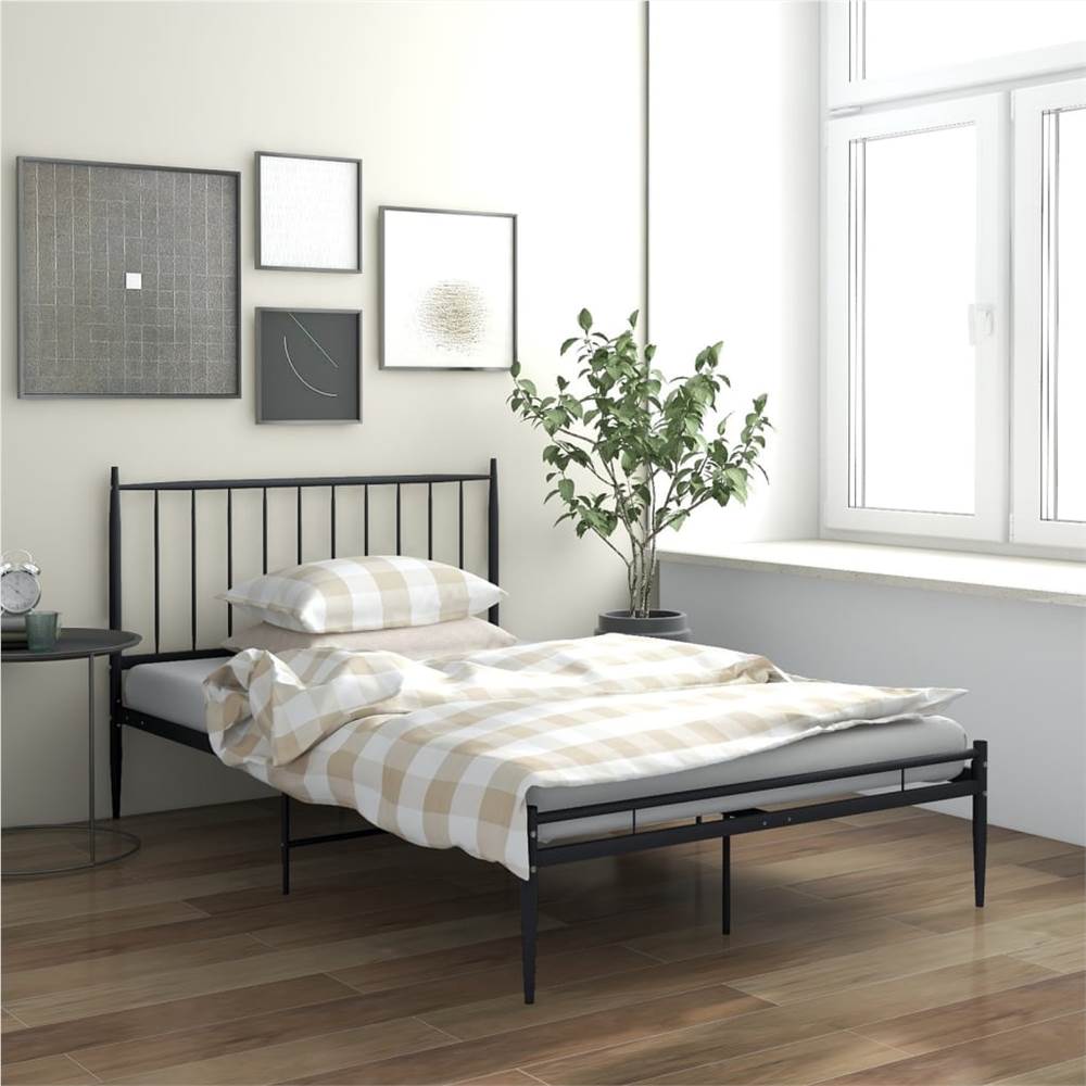 

Bed Frame Black Metal 120x200 cm