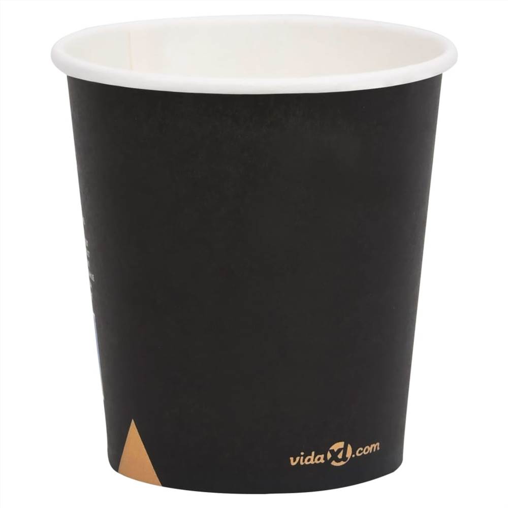 Coffee Paper Cups 200 ml 1000 pcs Black