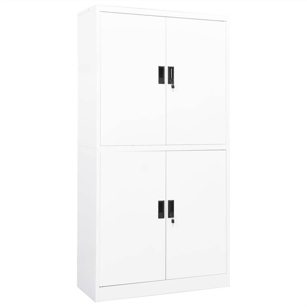 

Office Cabinet White 90x40x180 cm Steel