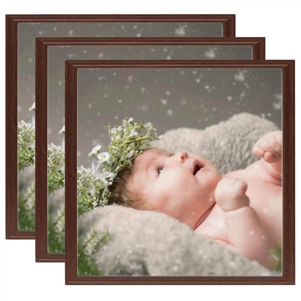 

Photo Frames Collage 3 pcs for Wall or Table Dark Red 30x30 cm