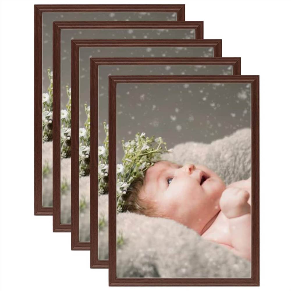 

Photo Frames Collage 5 pcs for Wall or Table Dark Red 29.7x42 cm