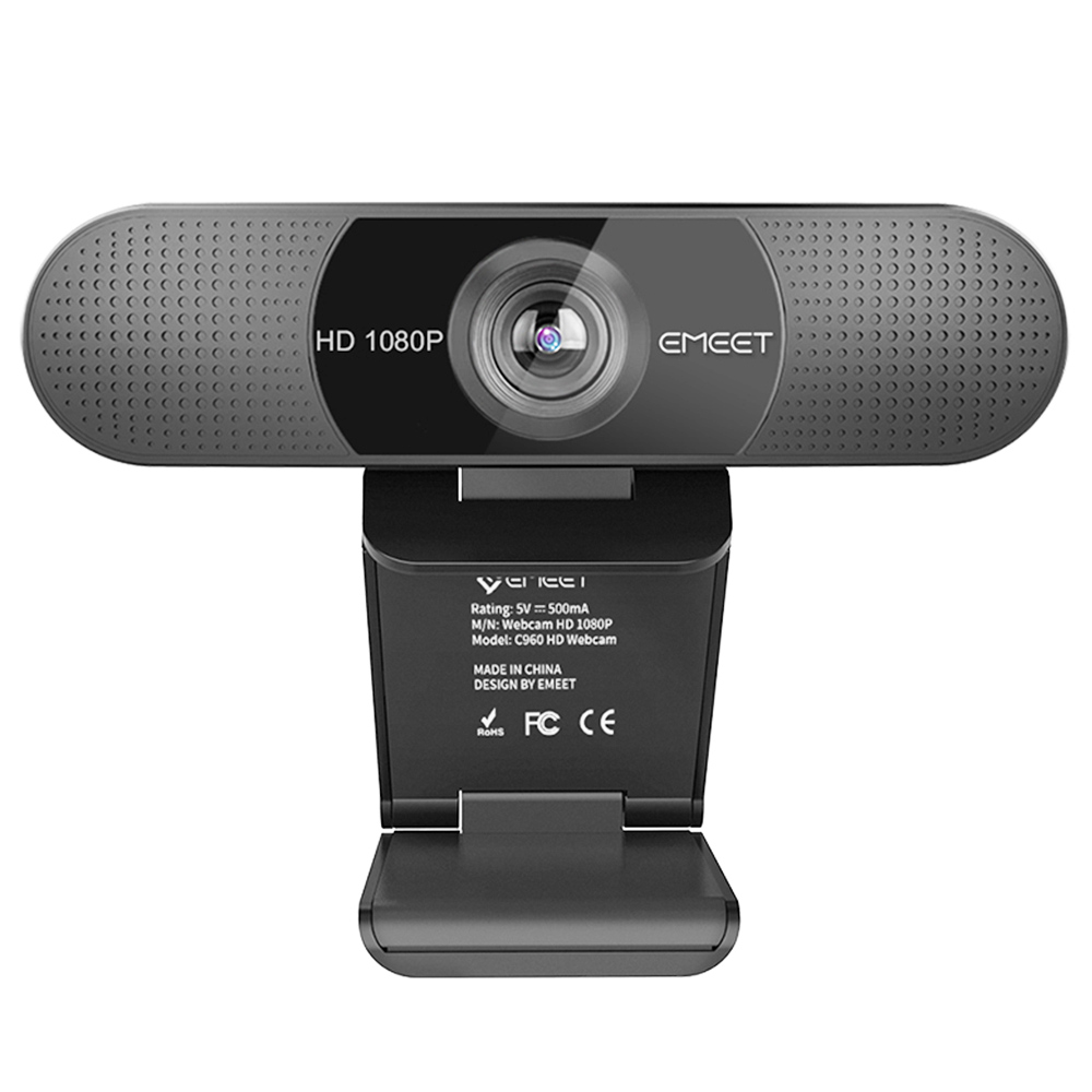 EMeet C960 1080P Webcam With Privacy Cover Black