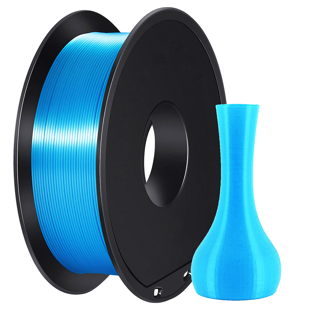 Makibes 3D Yazıcı 1Kg İpek PLA Filament makara başına 1.75 mm 2.2 LBS 3D Baskı Malzemesi - Gök Mavisi