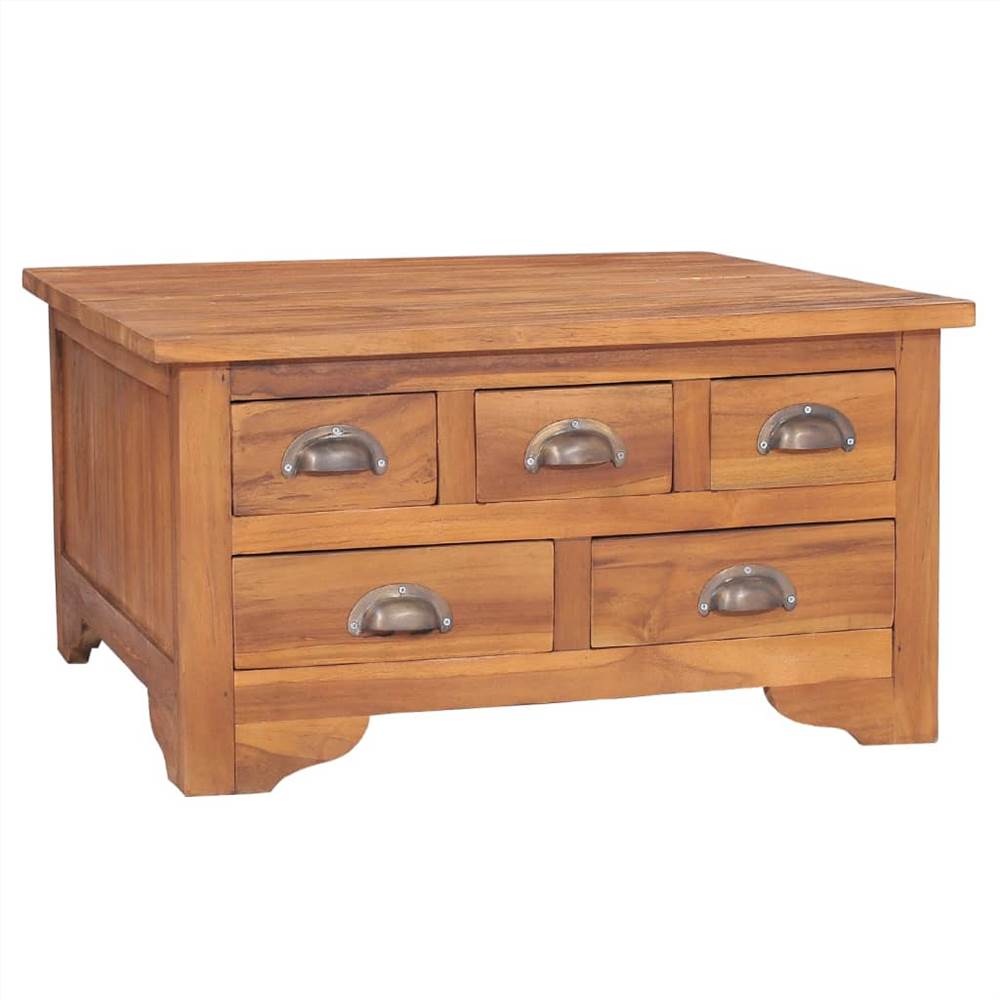 

Coffee Table with Flip Top 65x64x35 cm Solid Teak Wood