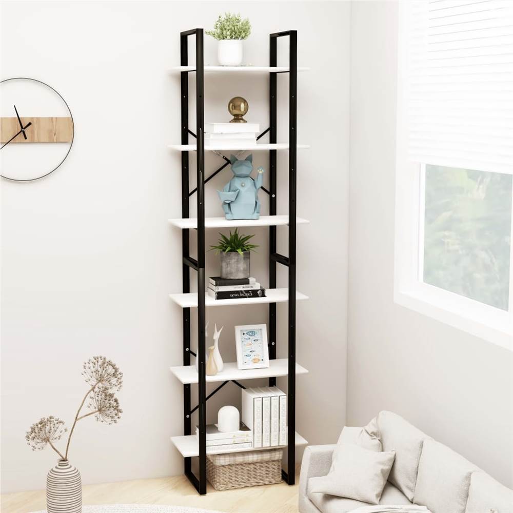 Storage Shelf White 60x30x210 cm Solid Pine Wood