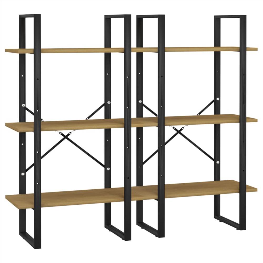 Storage Shelves 2 pcs Brown 60x30x210 cm Solid Pine Wood