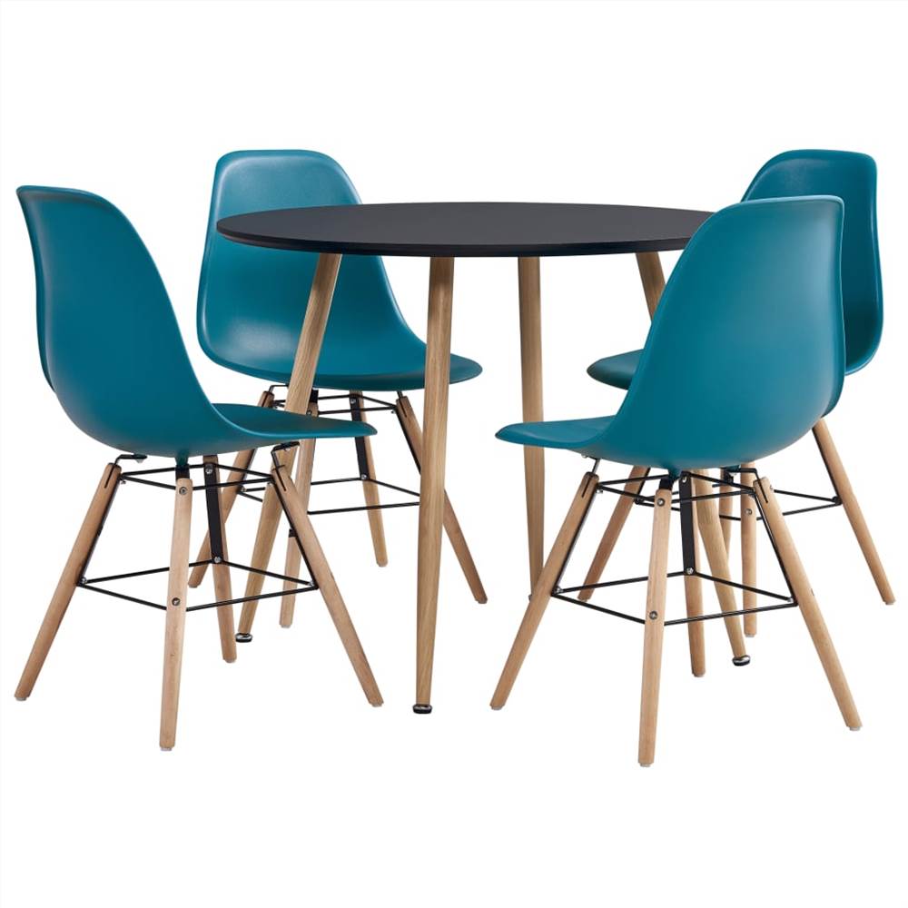 

5 Piece Dining Set Plastic Turquoise