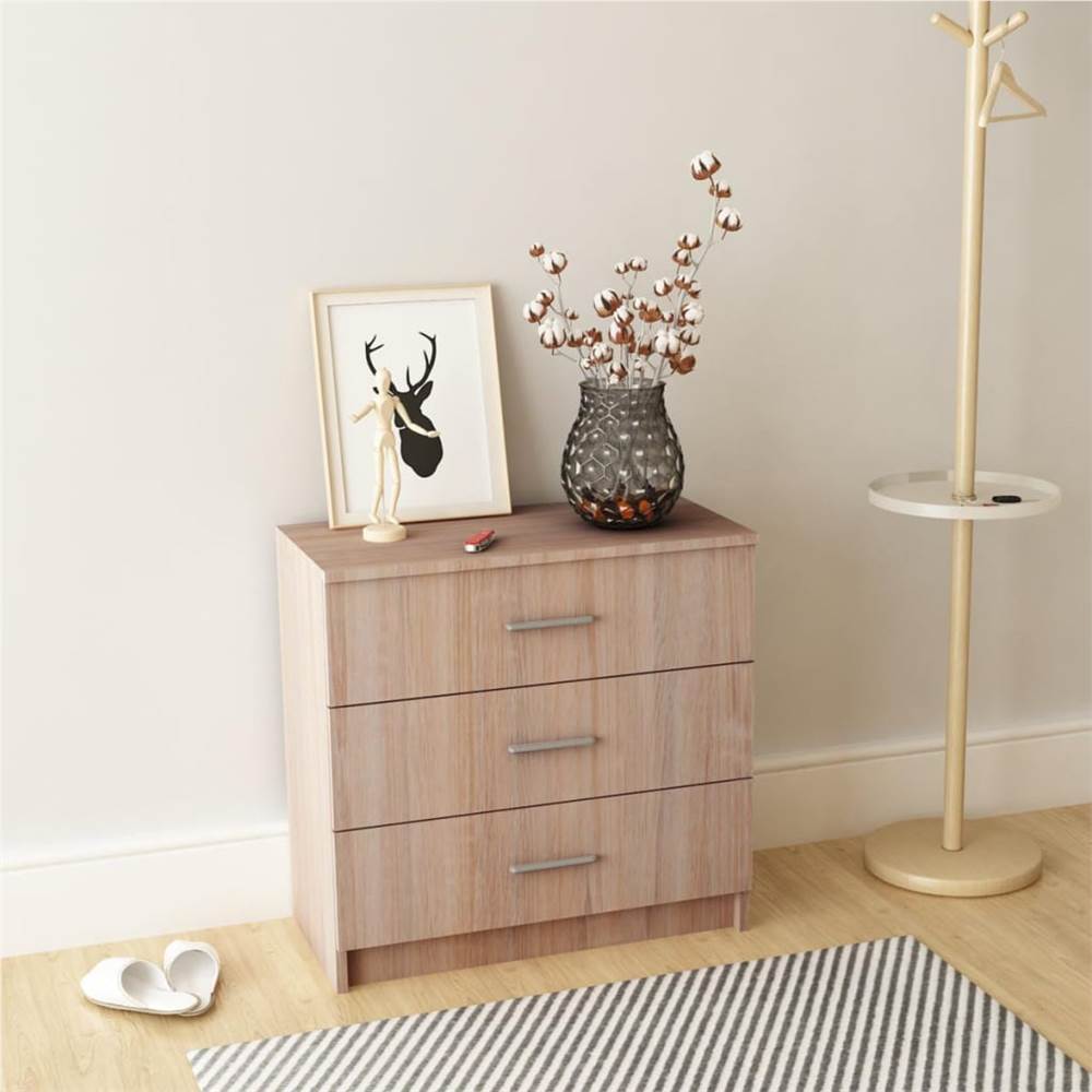 

Chest of Drawers Chipboard 71x35x69 cm Oak