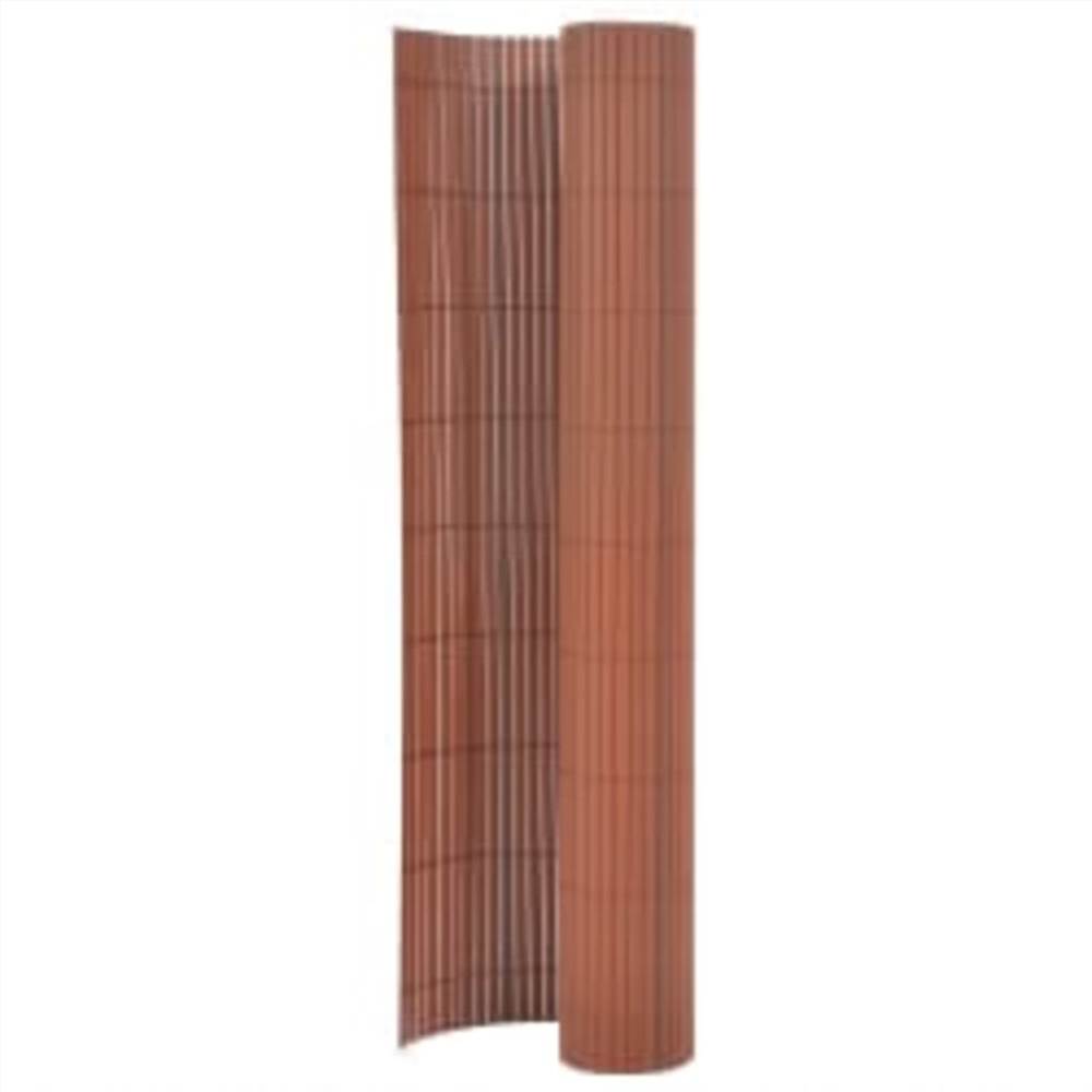 Double-Sided Garden Fence 110x300 cm Brown