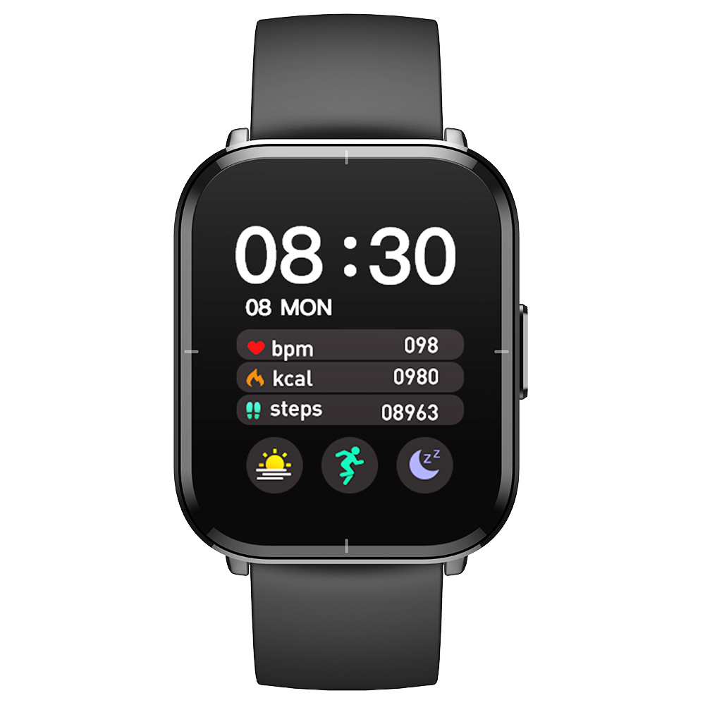 Mibro Color V5.0 Bluetooth Smartwatch 1.57 TFT Touchscreen 15 Sportmodi Hartslag Bloed Zuurstof Slaapbewaking 5ATM Waterbestendig 270mAh Batterij 14 Dagen Lange Standby-tijd Meertalig - Zwart