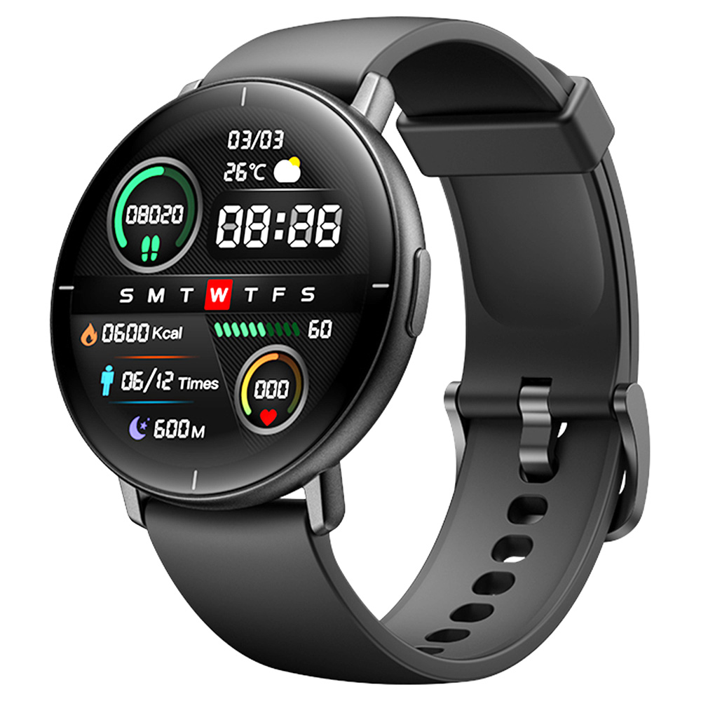 Mibro Lite V5.0 Bluetooth Smartwatch 1.3 بوصة شاشة AMOLED 15 وضعًا رياضيًا لمراقبة معدل ضربات القلب أثناء النوم IP68 مقاومة للماء بطارية 230 مللي أمبير متعددة اللغات - أسود