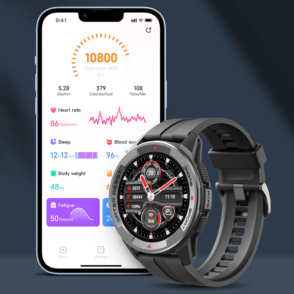 Mibro Watch X1 V5.0 Bluetooth Smartwatch 1.3 Inch AMOLED Screen Black