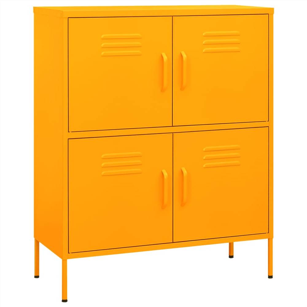 Storage Cabinet Mustard Yellow 80x35x101.5 cm Steel