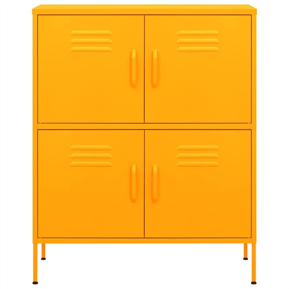 Storage Cabinet Mustard Yellow 80x35x101.5 cm Steel