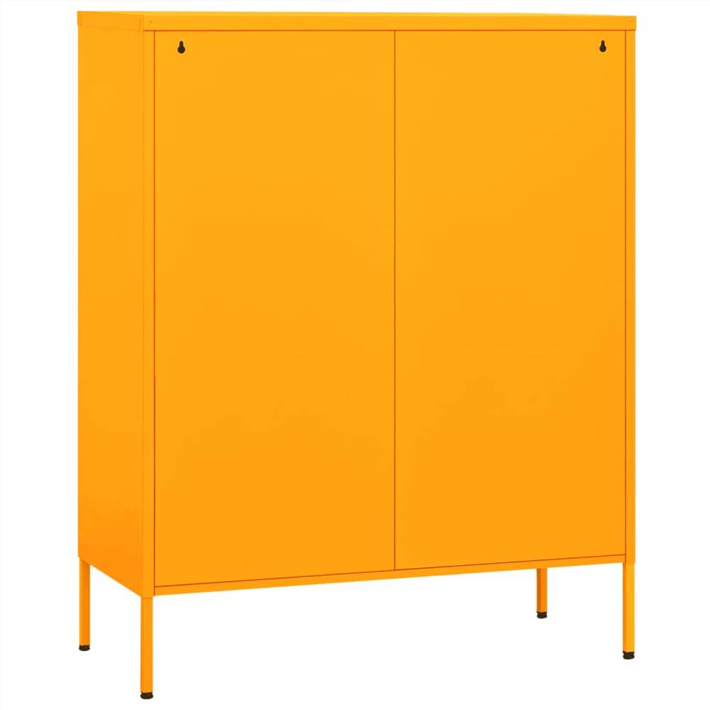 Storage Cabinet Mustard Yellow 80x35x101.5 cm Steel
