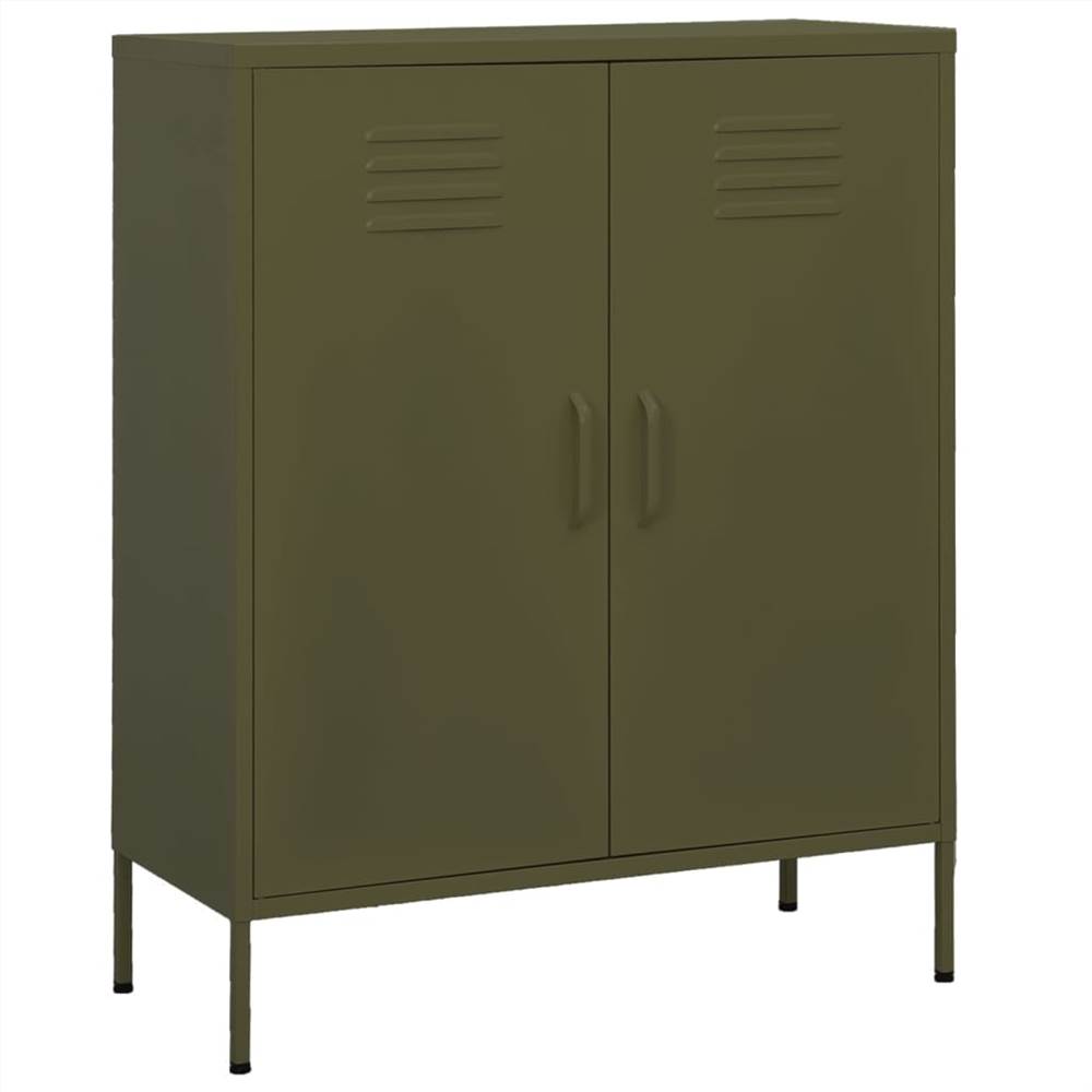 

Storage Cabinet Olive Green 80x35x101.5 cm Steel