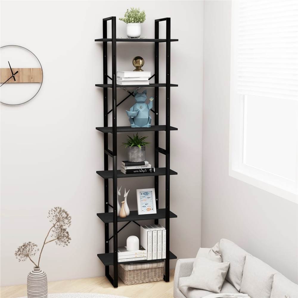 Storage Shelves 2 pcs Black 60x30x210 cm Solid Pine Wood