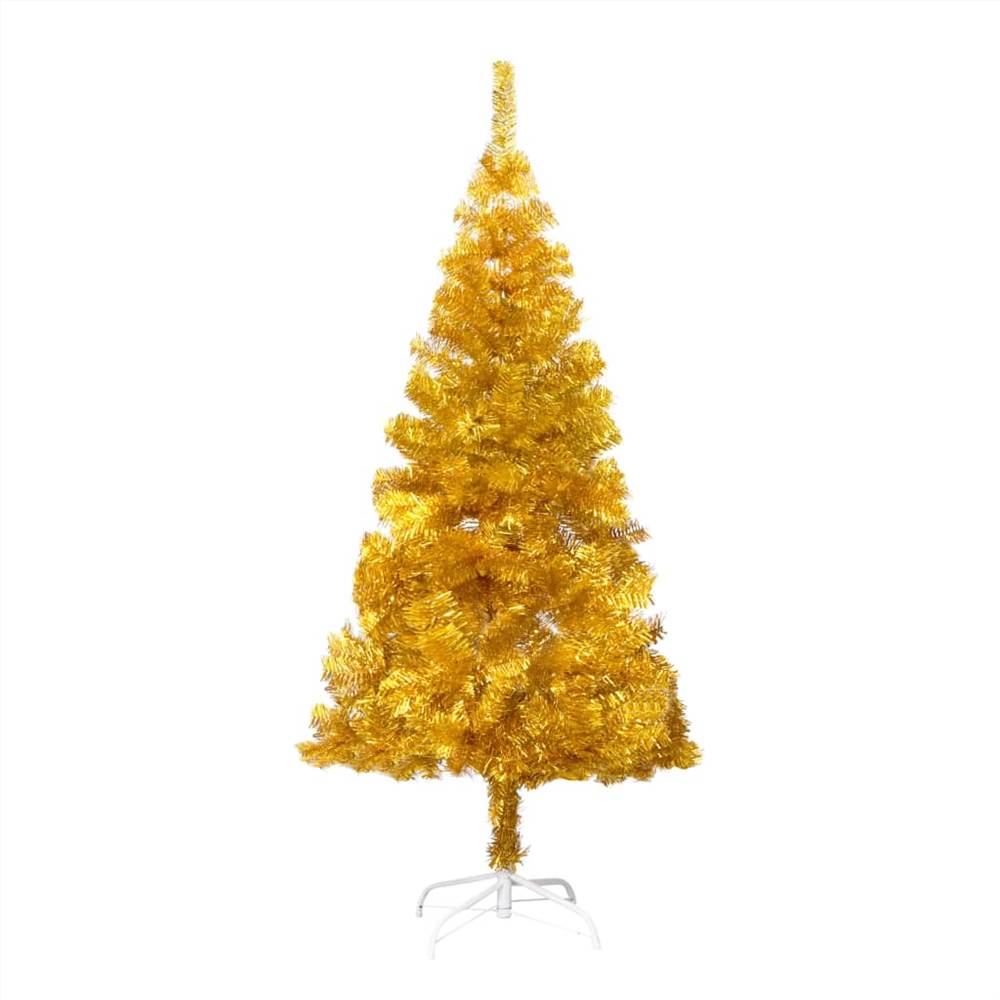 

Artificial Christmas Tree with Stand Gold 150 cm PET