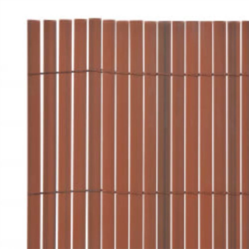 Double-Sided Garden Fence 110x500 cm Brown