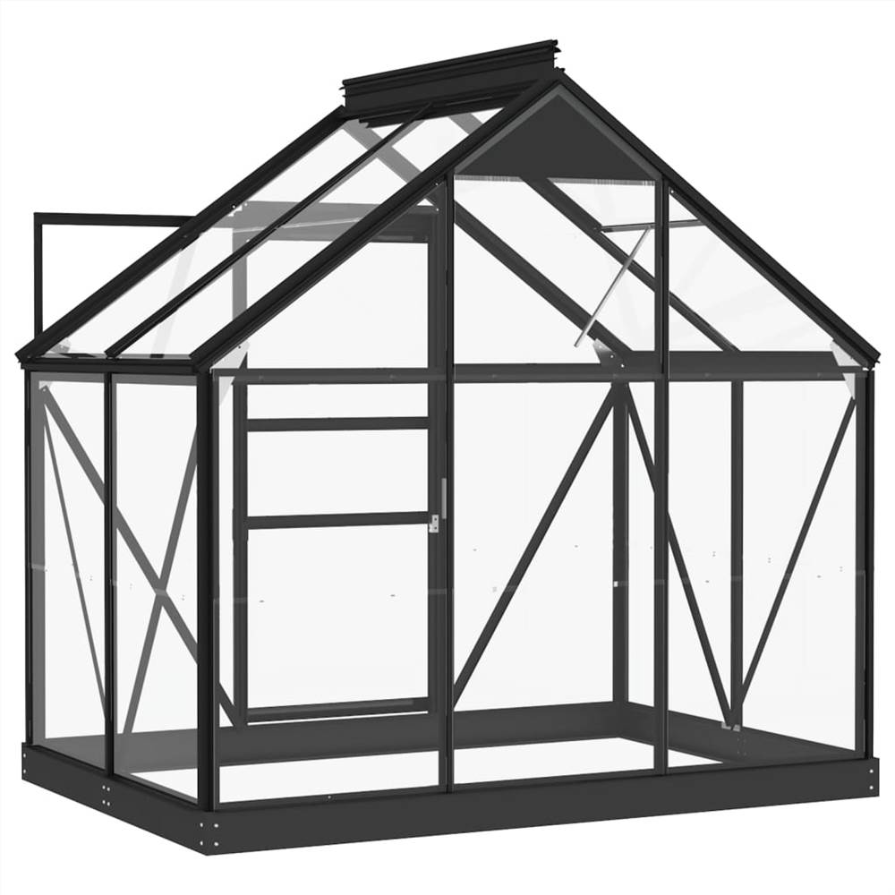 Greenhouse Anthracite 155x103x191 cm Aluminium and Glass