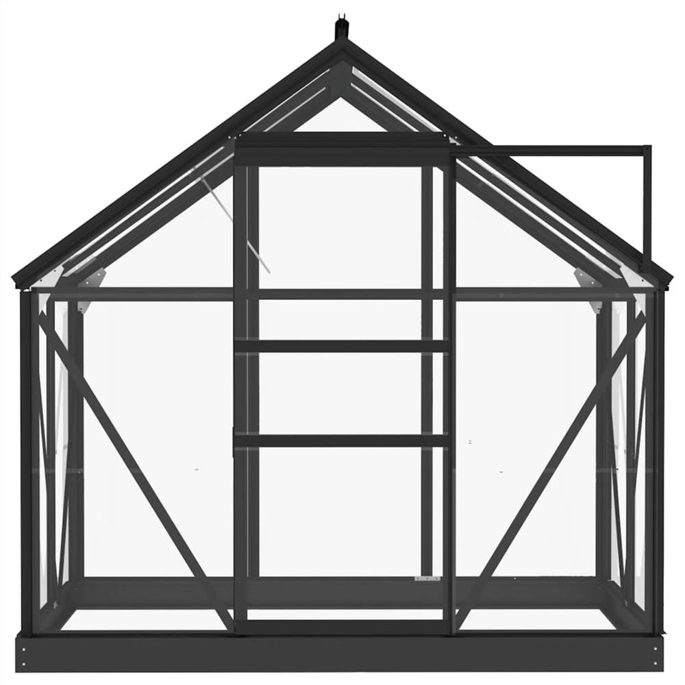 Greenhouse Anthracite 155x103x191 cm Aluminium and Glass