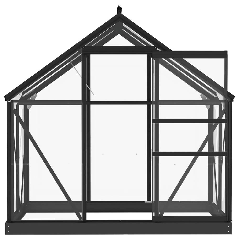 Greenhouse Anthracite 155x103x191 cm Aluminium and Glass