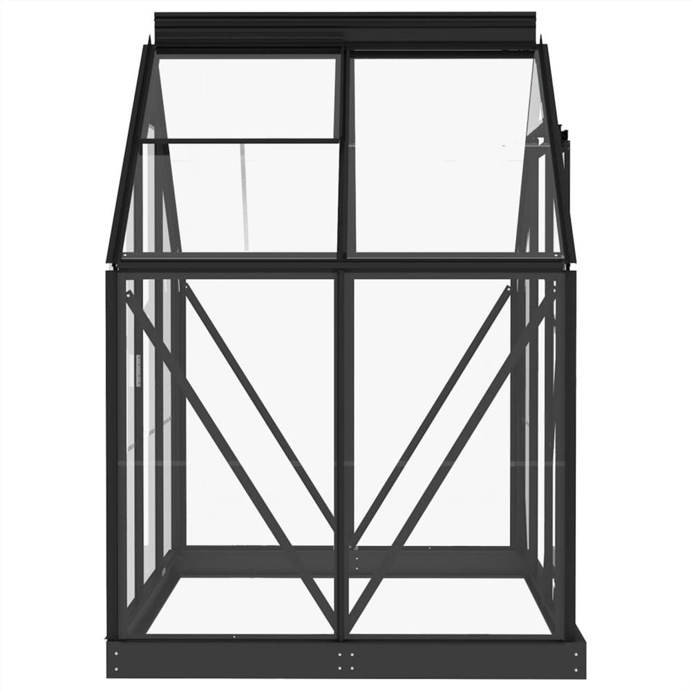 Greenhouse Anthracite 155x103x191 cm Aluminium and Glass