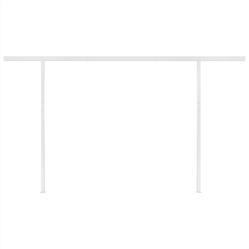Manual Retractable Awning with Posts 4x3.5 m Anthracite