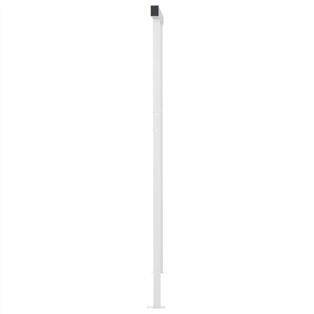 Manual Retractable Awning with Posts 5x3.5 m Blue and White
