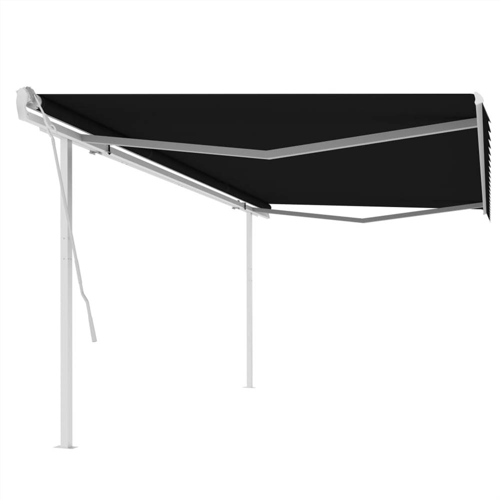 

Manual Retractable Awning with Posts 5x3.5 m Anthracite