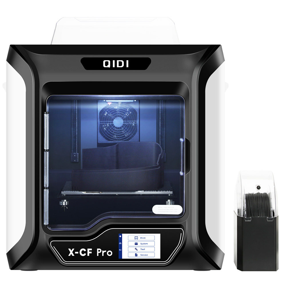 Imprimante 3D QIDI TECH X-CF Pro en nylon et fibre de carbone, mise à niveau automatique, double axe Z, pilote TMC2209, plaque PEI