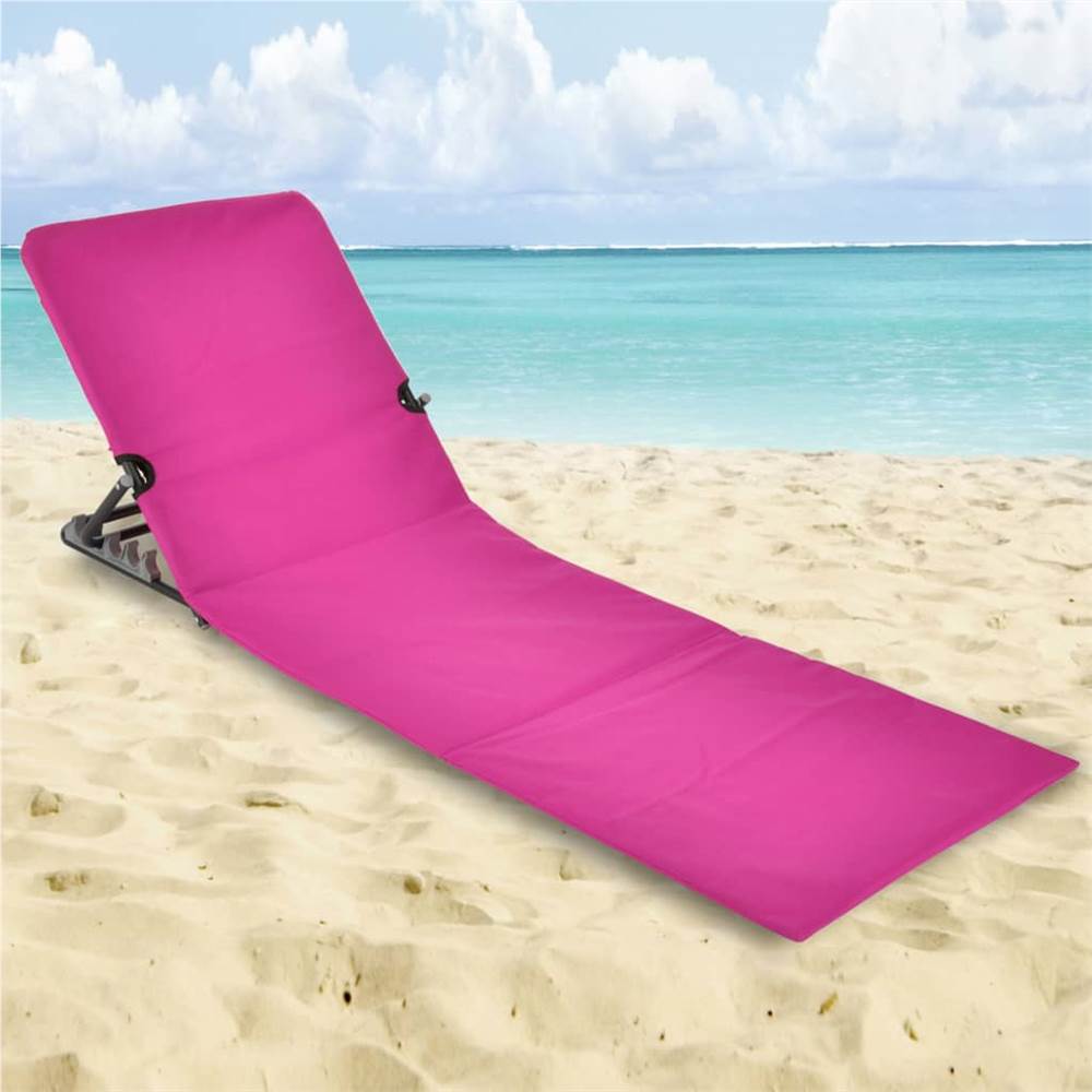 423981 HI Foldable Beach Mat Chair PVC Pink